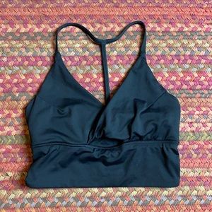 LULULEMON BLACK YOGA BRA TOP LONG LINE FIT
